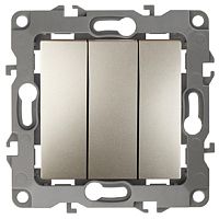 Выключатель без рамки Эра S12 3-кл 10А шампань картинка